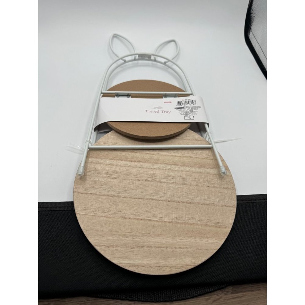 Target Bullseye Playground Easter Spring 2023 White Bunny Tiered Tray (NEW)